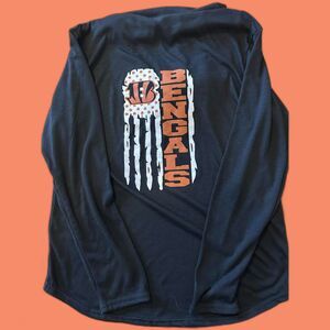 NFL Cincinnati Bengals Hooded Shirt Black Men's Punisher Large